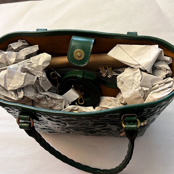 Patricia Nash Adeline Burnished Cutout Tooled Leather Tote. - Picture 4 of 14